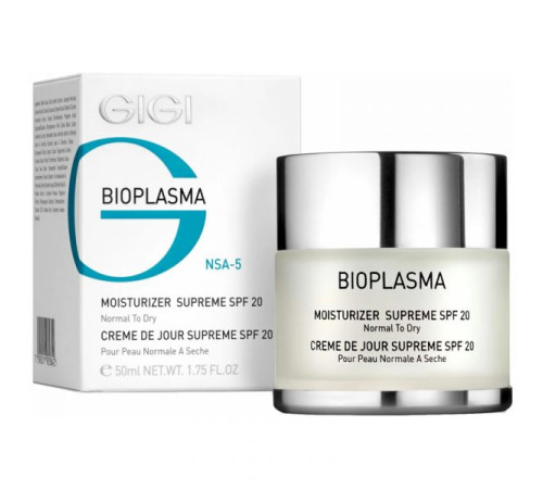 GIGI Bioplasma | Крем увлажняющий суприм с SPF 20 для нормальной и жирной кожи (50 мл)