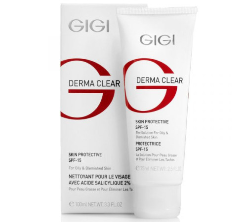 GIGI Derma Clear | Крем увлажняющий защитный SPF 15 (75 мл)