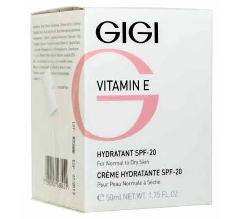 GIGI Vitamin E | Увлажняющий крем для нормальной и сухой кожи SPF 20 (50 мл)