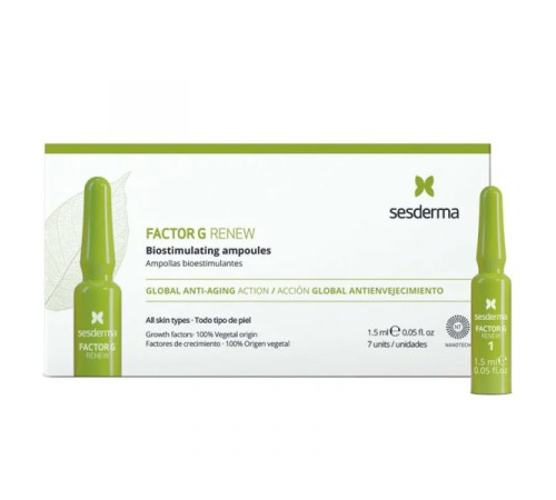 SESDERMA FACTOR G RENEW | Биостимулирующее средство в ампулах для лица (7шт х 1,5мл)